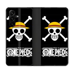 Housse Cuir Portefeuille Pour Samsung Galaxy A37 5G Manga One Piece Tete de Mort