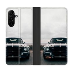 Housse Cuir Portefeuille Pour Samsung Galaxy A27 5G Ford Mustang GT500 Vintage