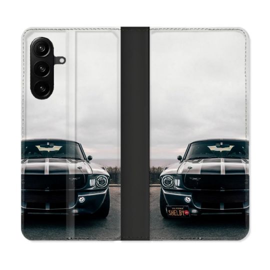 Housse Cuir Portefeuille Pour Samsung Galaxy A27 5G Ford Mustang GT500 Vintage
