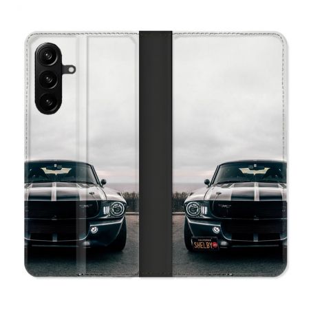 Housse Cuir Portefeuille Pour Samsung Galaxy A27 5G Ford Mustang GT500 Vintage