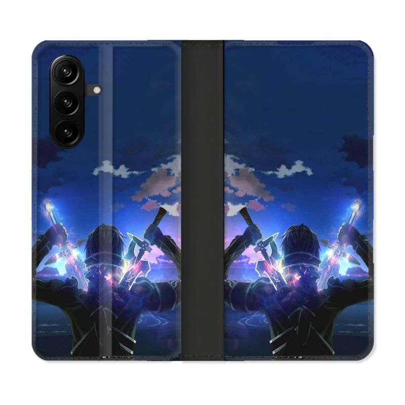 Housse Cuir Portefeuille Pour Samsung Galaxy A37 5G Manga SAO sword Art Online Epee