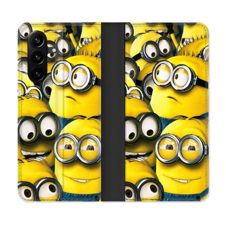 Housse Cuir Portefeuille Pour Samsung Galaxy A37 5G Minions Groupe
