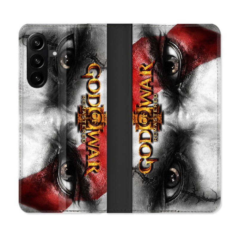 Housse Cuir Portefeuille Pour Samsung Galaxy A27 5G God Of War GOW