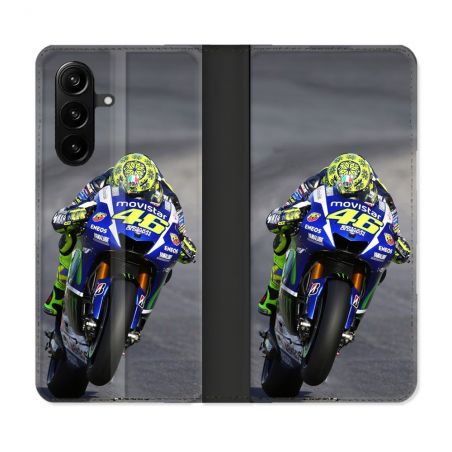 Housse Cuir Portefeuille Pour Samsung Galaxy A37 5G Moto Course GP Wheeling 46
