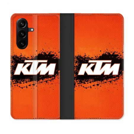Housse Cuir Portefeuille Pour Samsung Galaxy A37 5G Moto KTM