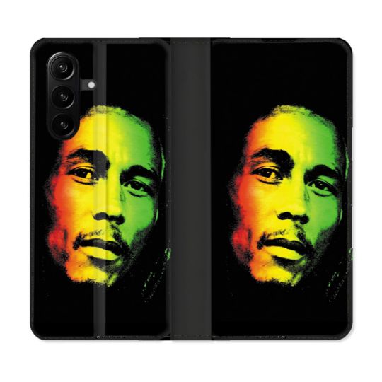 Housse Cuir Portefeuille Pour Samsung Galaxy A37 5G Musique Bob Marley 2