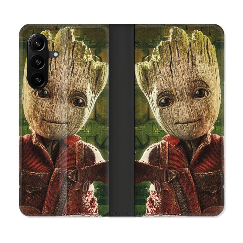Housse Cuir Portefeuille Pour Samsung Galaxy A27 5G Groot Vert