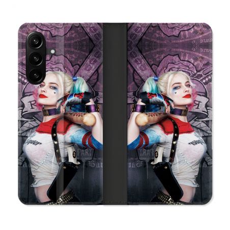 Housse Cuir Portefeuille Pour Samsung Galaxy A27 5G Harley Quinn Batte