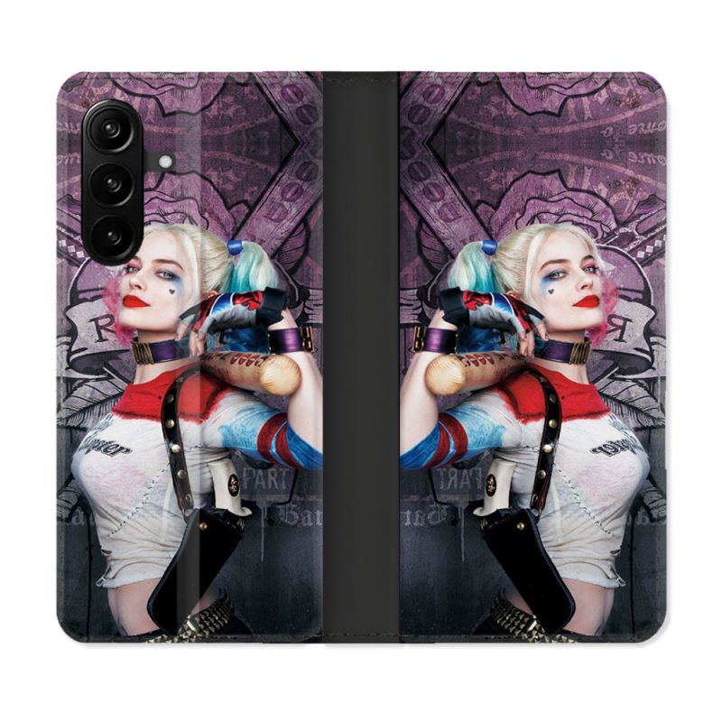 Housse Cuir Portefeuille Pour Samsung Galaxy A27 5G Harley Quinn Batte
