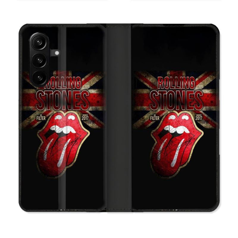 Housse Cuir Portefeuille Pour Samsung Galaxy A37 5G Musique Rolling Stones