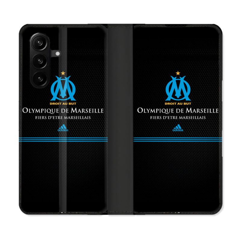 Housse Cuir Portefeuille Pour Samsung Galaxy A37 5G Olympique Marseille OM Fier etre Marseillais