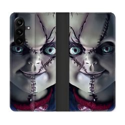 Housse Cuir Portefeuille Pour Samsung Galaxy A27 5G Horreur Chucky Cicatrice