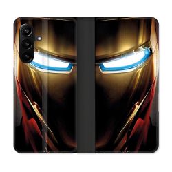 Housse Cuir Portefeuille Pour Samsung Galaxy A27 5G Iron Man Casque