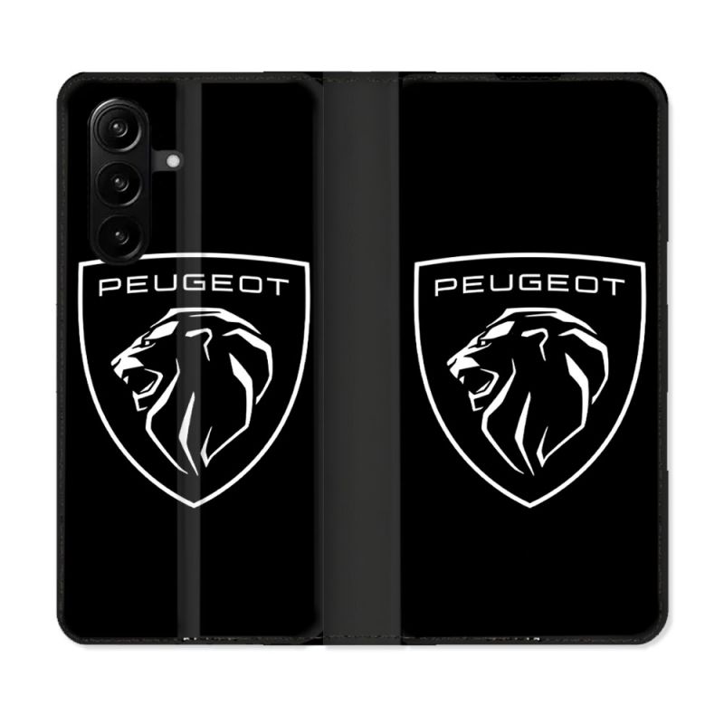 Housse Cuir Portefeuille Pour Samsung Galaxy A37 5G Peugeot