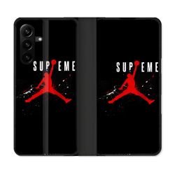 Housse Cuir Portefeuille Pour Samsung Galaxy A27 5G Jordan Supreme Noir