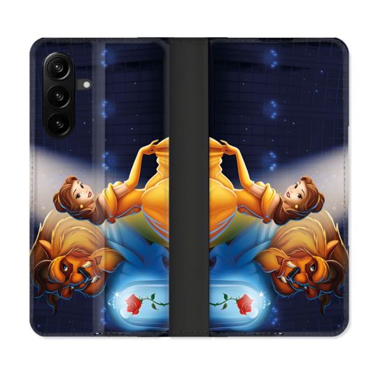 Housse Cuir Portefeuille Pour Samsung Galaxy A27 5G La Belle et La Bête