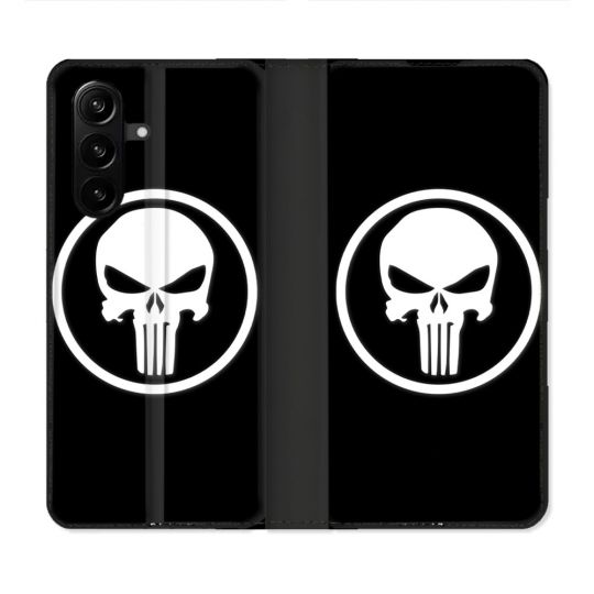 Housse Cuir Portefeuille Pour Samsung Galaxy A37 5G Punisher