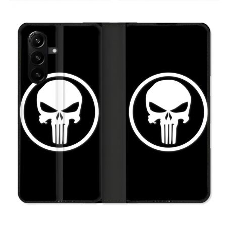 Housse Cuir Portefeuille Pour Samsung Galaxy A37 5G Punisher