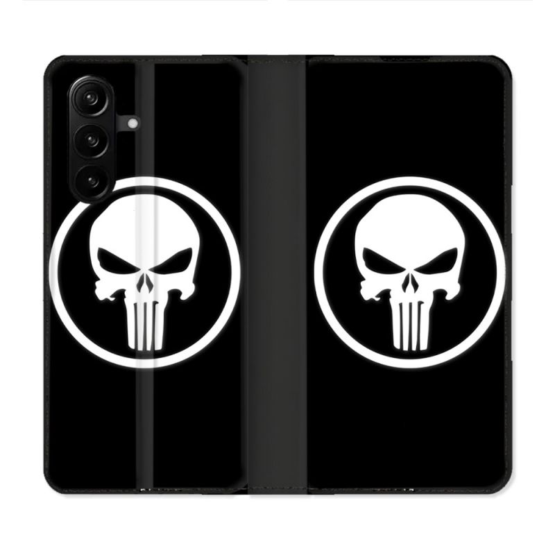 Housse Cuir Portefeuille Pour Samsung Galaxy A37 5G Punisher