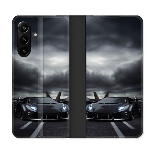 Housse Cuir Portefeuille Pour Samsung Galaxy A27 5G Lamborghini Avion