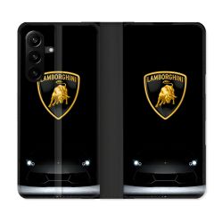 Housse Cuir Portefeuille Pour Samsung Galaxy A27 5G Lamborghini Noir
