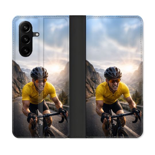 Housse Cuir Portefeuille Pour Samsung Galaxy A37 5G Sport Cyclisme Maillot Jaune