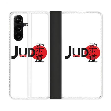 Housse Cuir Portefeuille Pour Samsung Galaxy A37 5G Sport Judo Logo