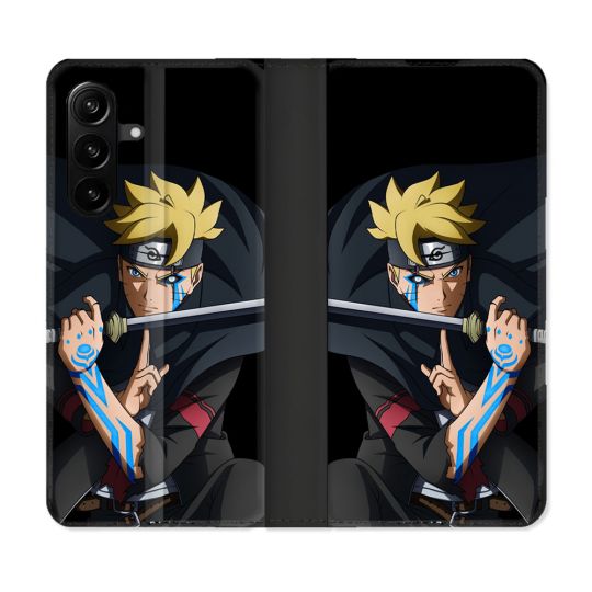 Housse Cuir Portefeuille Pour Samsung Galaxy A27 5G Manga Boruto Tatouage