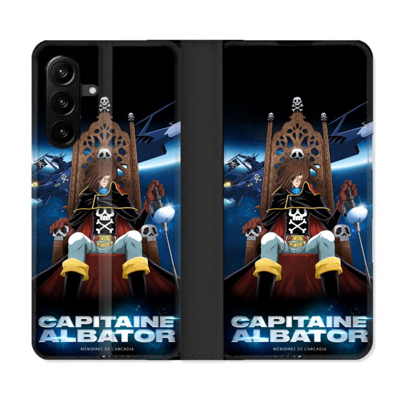 Housse Cuir Portefeuille Pour Samsung Galaxy A27 5G Manga Capitaine Albator