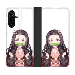 Housse Cuir Portefeuille Pour Samsung Galaxy A27 5G Manga Demon Slayer Nezuko