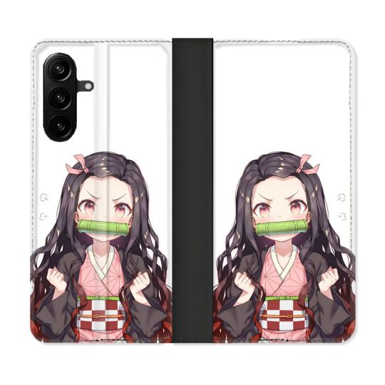 Housse Cuir Portefeuille Pour Samsung Galaxy A27 5G Manga Demon Slayer Nezuko
