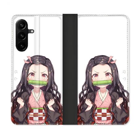 Housse Cuir Portefeuille Pour Samsung Galaxy A27 5G Manga Demon Slayer Nezuko