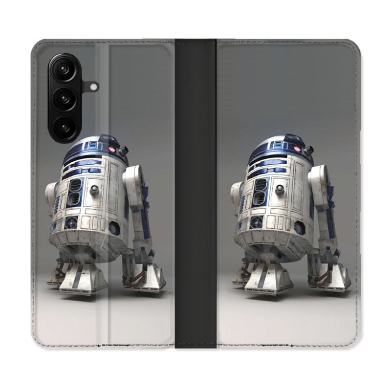 Housse Cuir Portefeuille Pour Samsung Galaxy A37 5G Star Wars - R2D2