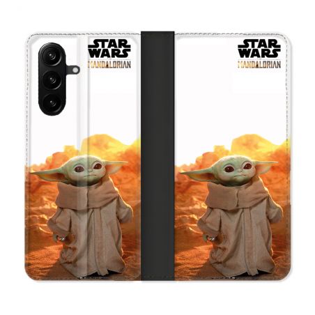 Housse Cuir Portefeuille Pour Samsung Galaxy A37 5G Star Wars - Yoda bebe soleil