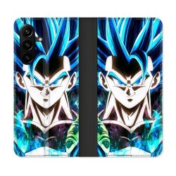 Housse Cuir Portefeuille Pour Samsung Galaxy A27 5G Manga Dragon Ball Gogeta Visage