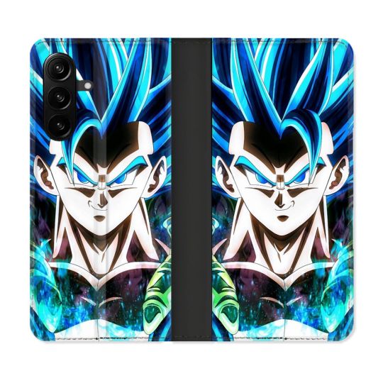 Housse Cuir Portefeuille Pour Samsung Galaxy A27 5G Manga Dragon Ball Gogeta Visage