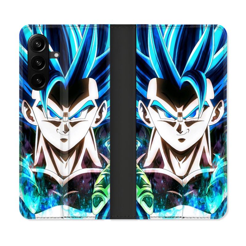 Housse Cuir Portefeuille Pour Samsung Galaxy A27 5G Manga Dragon Ball Gogeta Visage