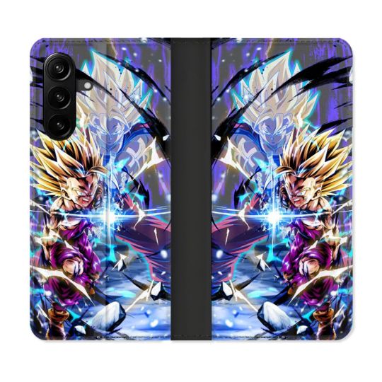 Housse Cuir Portefeuille Pour Samsung Galaxy A27 5G Manga Dragon Ball Sangohan Duo