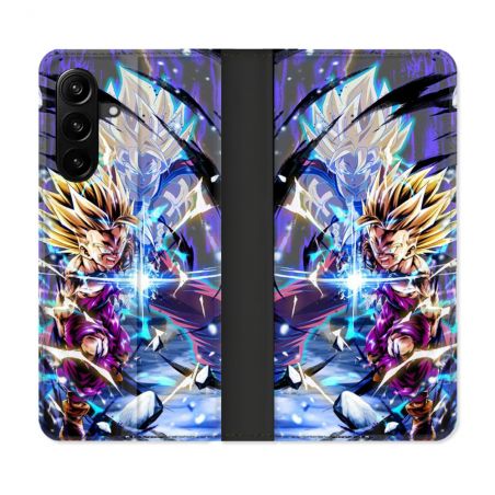 Housse Cuir Portefeuille Pour Samsung Galaxy A27 5G Manga Dragon Ball Sangohan Duo