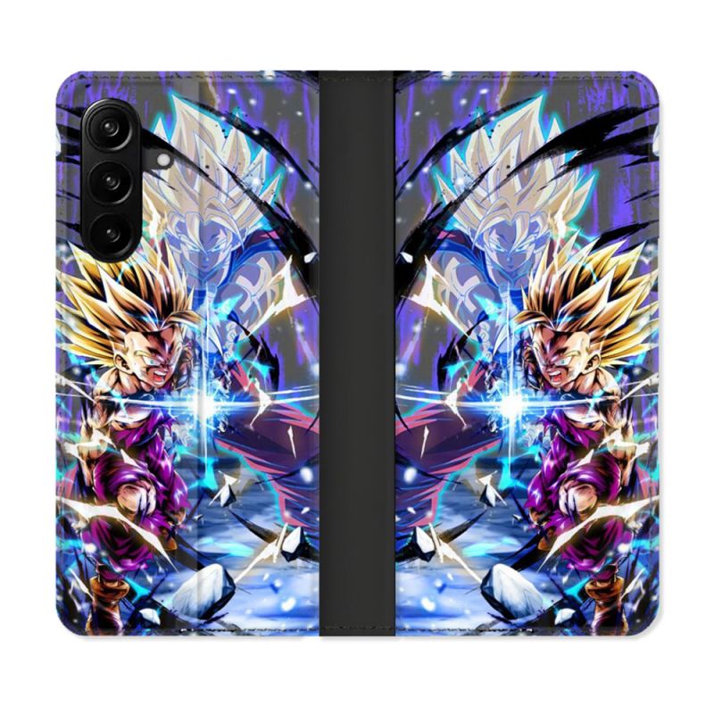 Housse Cuir Portefeuille Pour Samsung Galaxy A27 5G Manga Dragon Ball Sangohan Duo