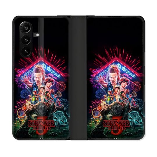 Housse Cuir Portefeuille Pour Samsung Galaxy A37 5G Stranger Things Affiche 3