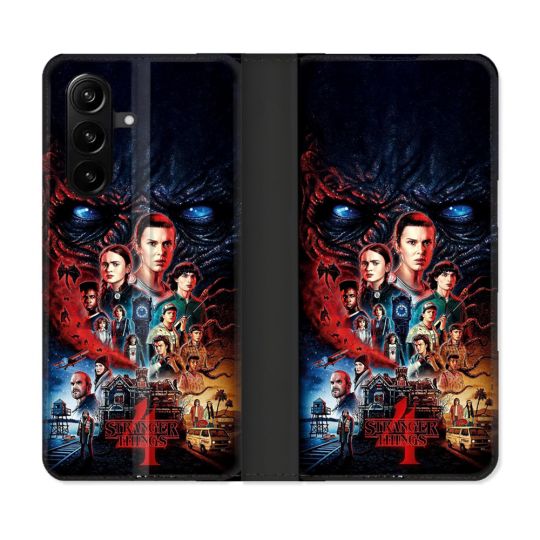 Housse Cuir Portefeuille Pour Samsung Galaxy A37 5G Stranger Things Affiche 4