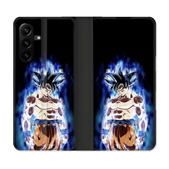 Housse Cuir Portefeuille Pour Samsung Galaxy A27 5G Manga Dragon Ball Sangoku Noir