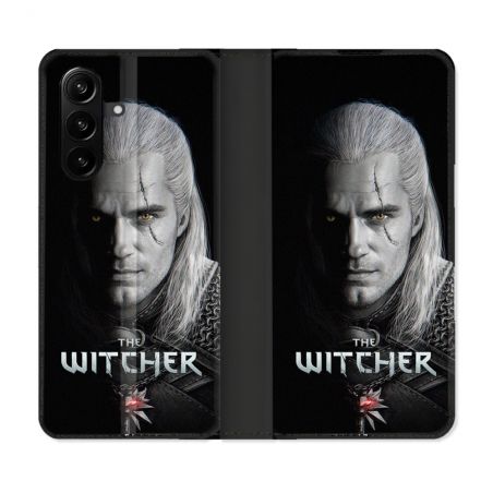 Housse Cuir Portefeuille Pour Samsung Galaxy A37 5G The Witcher Noir