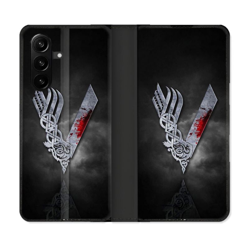 Housse Cuir Portefeuille Pour Samsung Galaxy A37 5G Viking