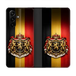 Housse Cuir Portefeuille Pour Samsung Galaxy A37 5G Voyage Drapeau Belgique