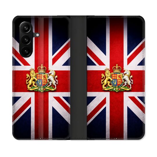 Housse Cuir Portefeuille Pour Samsung Galaxy A37 5G Voyage Drapeau Grande Bretagne UK