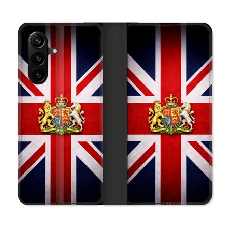 Housse Cuir Portefeuille Pour Samsung Galaxy A37 5G Voyage Drapeau Grande Bretagne UK