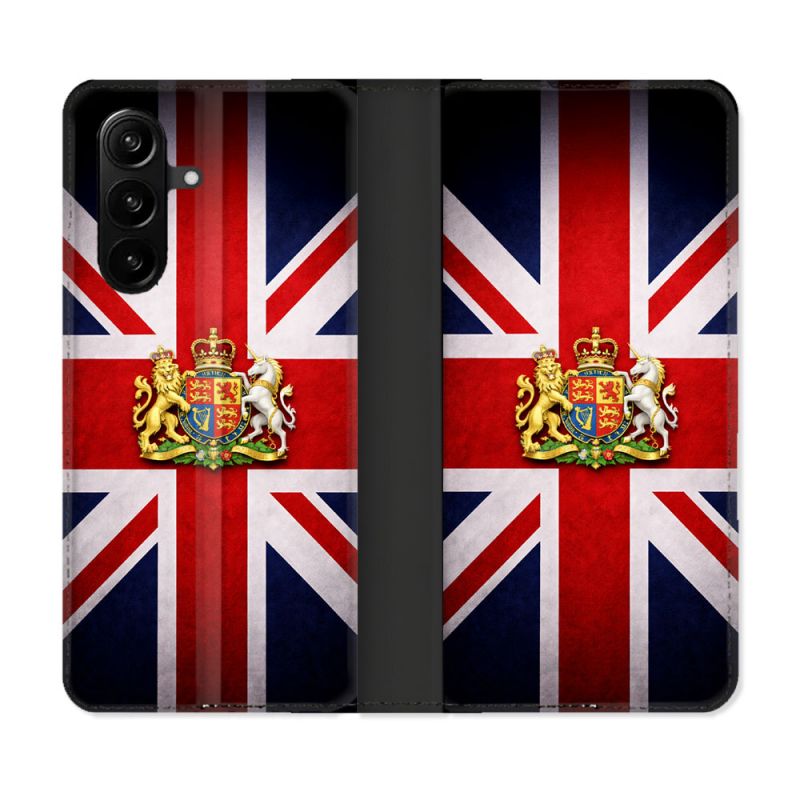 Housse Cuir Portefeuille Pour Samsung Galaxy A37 5G Voyage Drapeau Grande Bretagne UK