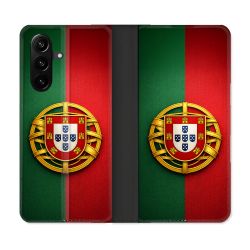 Housse Cuir Portefeuille Pour Samsung Galaxy A37 5G Voyage Drapeau Portugal